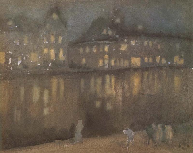 James Mcneill Whistler Grand Canal Amsterdam Norge oil painting art
